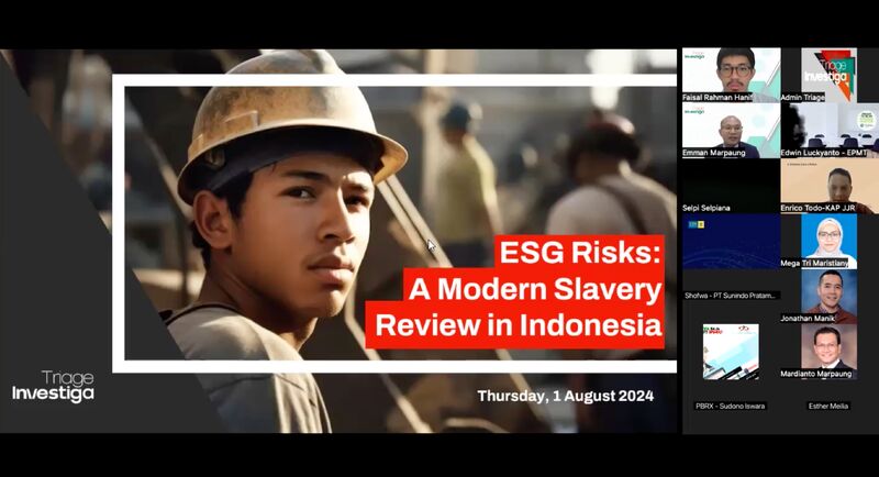 Triage Investiga Successfully Concludes Webinar on ESG and Modern Slavery